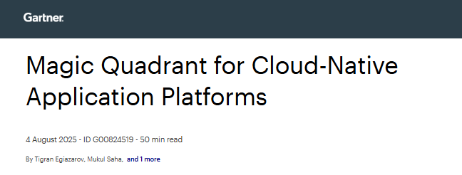 Red Hat a Leader in 2025 Gartner® Magic Quadrant™ for Cloud-Native Application Platforms
