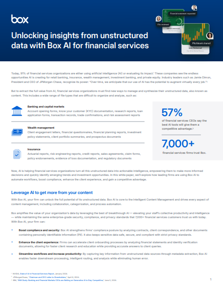 Discover insights hidden in your unstructured financial data