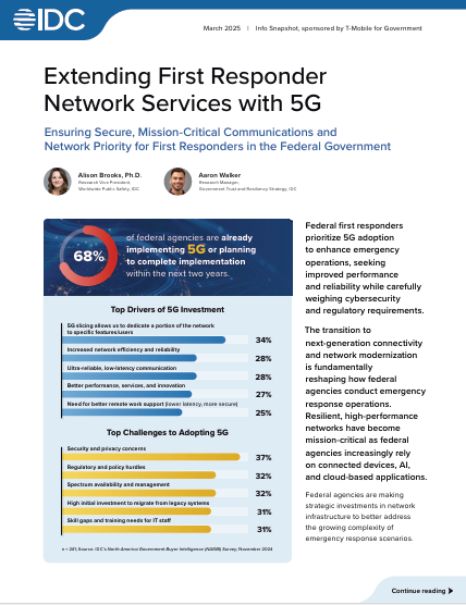 Extending First Responder Network Services with 5G