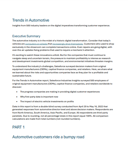 Trends in Automotive