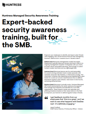 Get to Know Huntress' Managed Security Awareness Training (SAT)