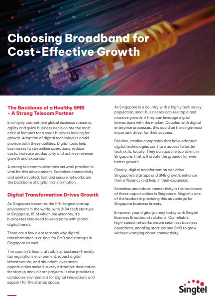Choosing Broadband for Cost-Effective Growth