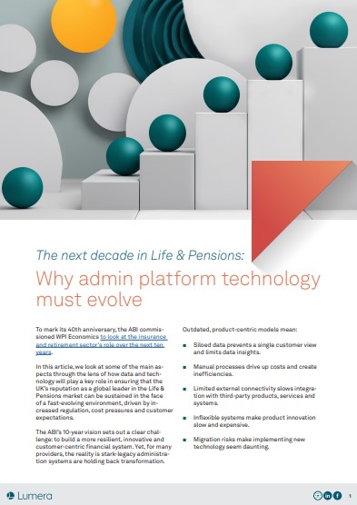Revolutionising Life & Pensions: The urgent need for advanced admin technology