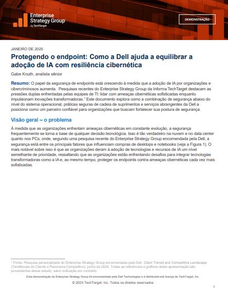 Protegendo o endpoint: como a Dell ajuda a equilibrar a adoção da IA com a resiliência cibernética