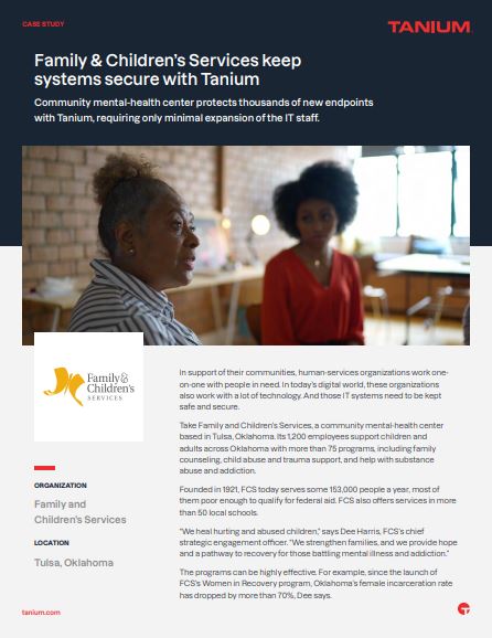 Family & Children’s Services keep systems secure with Tanium