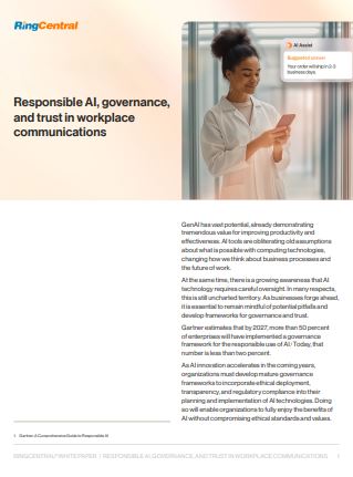 Responsible AI, governance, and trust in workplace communications