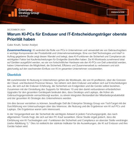 Warum KI-PCs für Enduser und IT-Entscheidungsträger oberste Priorität haben