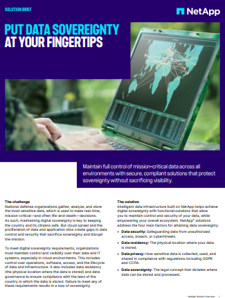 Data Sovereignty - from the boardroom to the battlespace