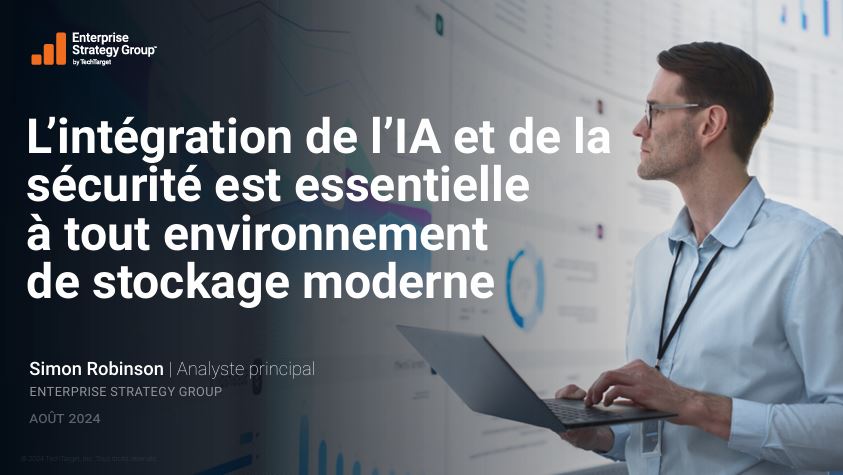 L’intégration de l’IA et de la sécurité est essentielle à tout environnement de stockage moderne 1