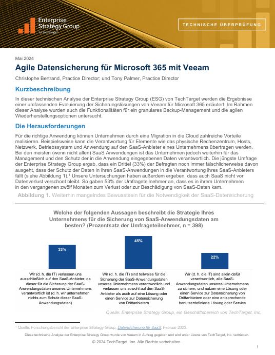 Agile Datensicherung für Microsoft 365