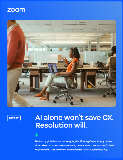 Morning Consult Report AI alone wot save CX Resolution will