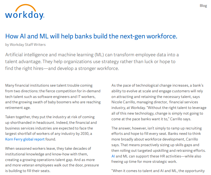 AI and ML in Banking HR