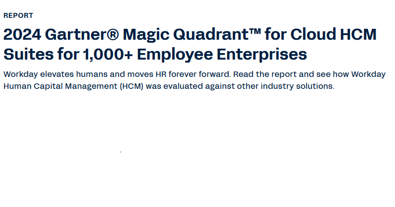 2024 Gartner® Magic Quadrant™ for Cloud HCM Suites